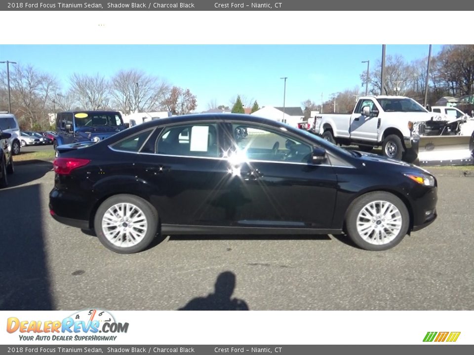 2018 Ford Focus Titanium Sedan Shadow Black / Charcoal Black Photo #8
