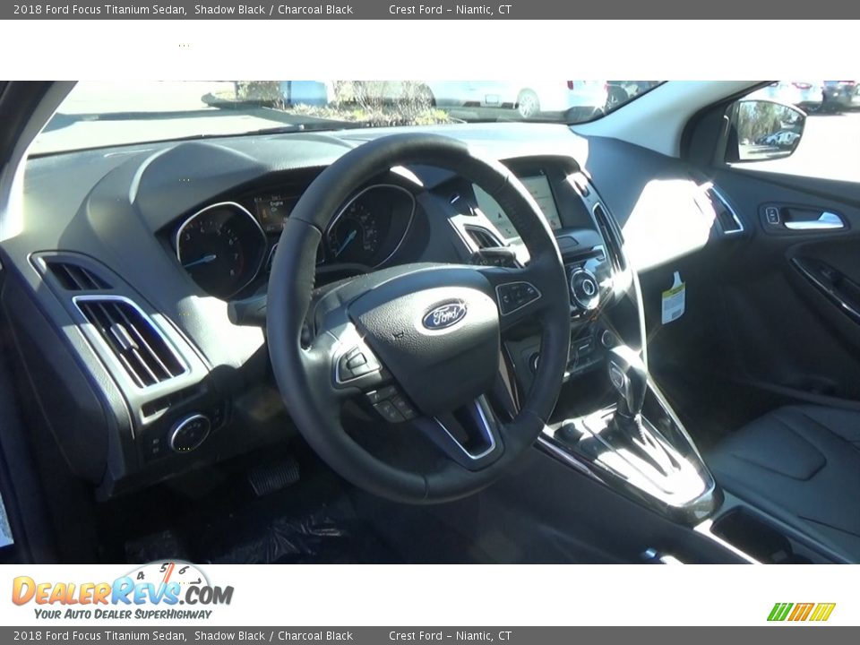 2018 Ford Focus Titanium Sedan Shadow Black / Charcoal Black Photo #11