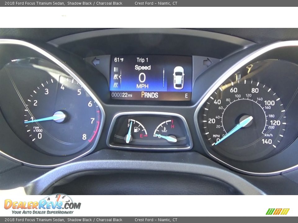 2018 Ford Focus Titanium Sedan Shadow Black / Charcoal Black Photo #14