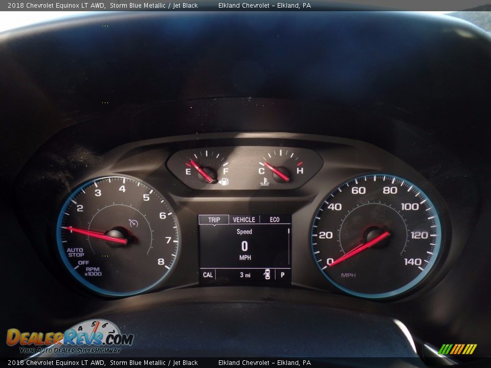 2018 Chevrolet Equinox LT AWD Storm Blue Metallic / Jet Black Photo #22