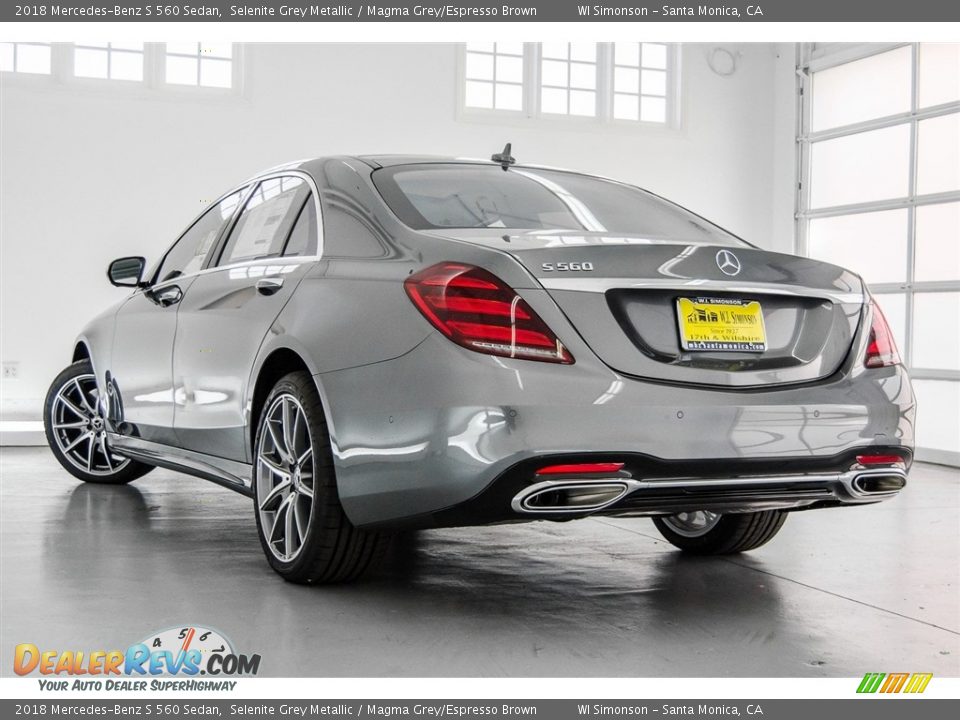 2018 Mercedes-Benz S 560 Sedan Selenite Grey Metallic / Magma Grey/Espresso Brown Photo #3