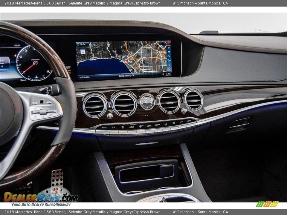 2018 Mercedes-Benz S 560 Sedan Selenite Grey Metallic / Magma Grey/Espresso Brown Photo #5