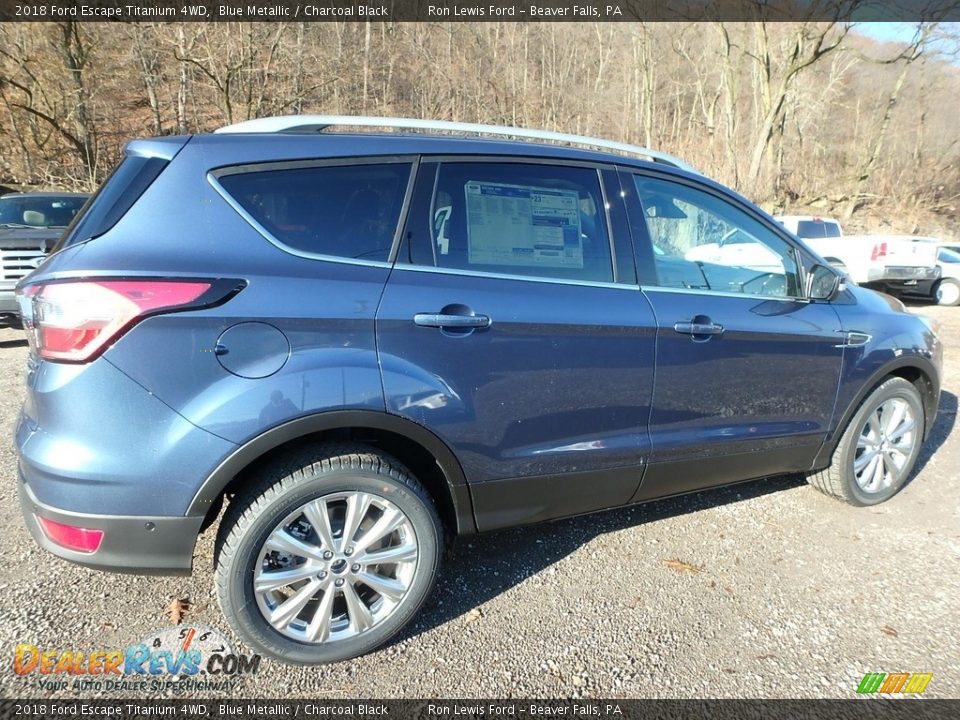 2018 Ford Escape Titanium 4WD Blue Metallic / Charcoal Black Photo #2
