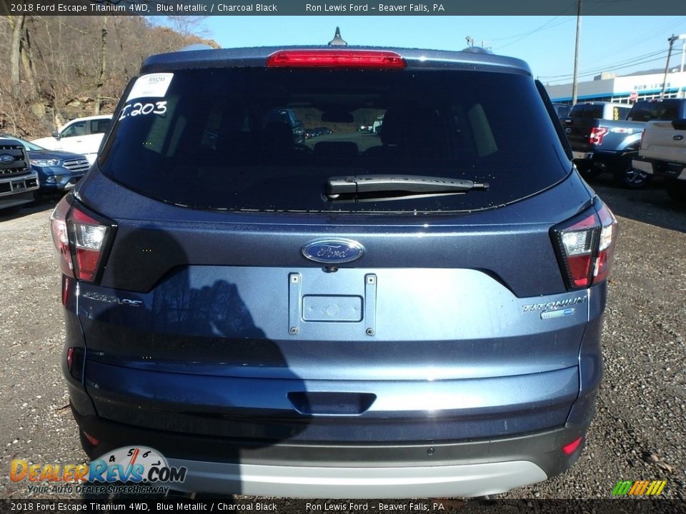 2018 Ford Escape Titanium 4WD Blue Metallic / Charcoal Black Photo #3