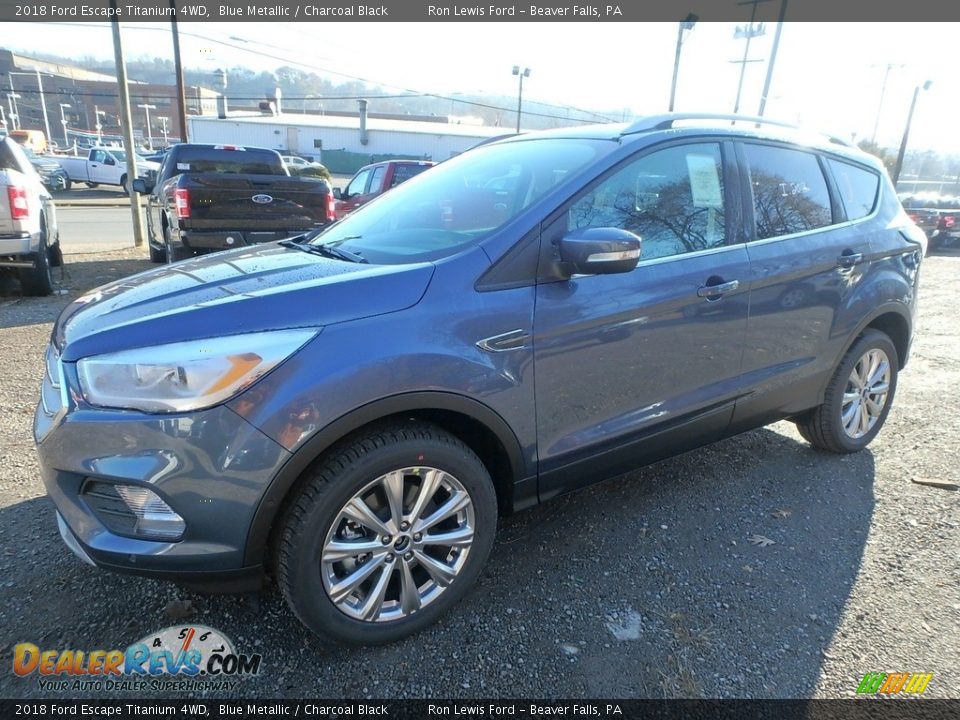 2018 Ford Escape Titanium 4WD Blue Metallic / Charcoal Black Photo #6