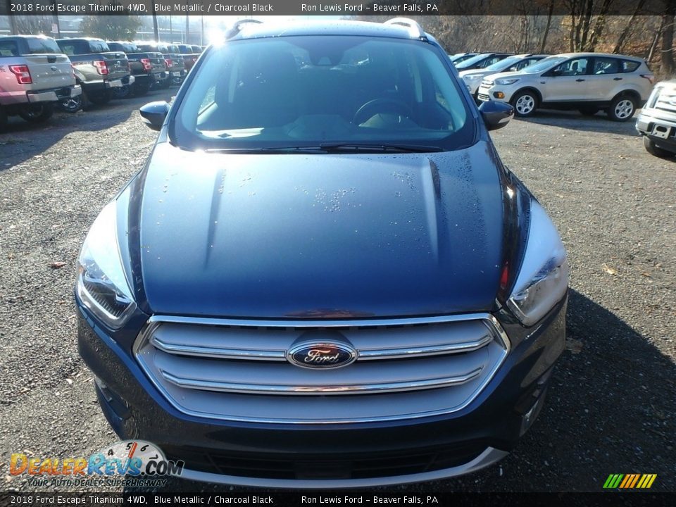 2018 Ford Escape Titanium 4WD Blue Metallic / Charcoal Black Photo #7