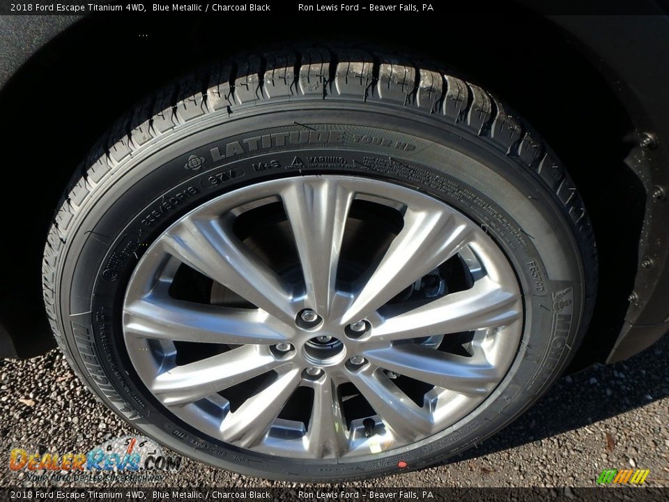 2018 Ford Escape Titanium 4WD Blue Metallic / Charcoal Black Photo #9