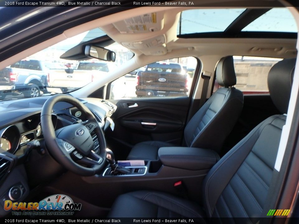 2018 Ford Escape Titanium 4WD Blue Metallic / Charcoal Black Photo #10