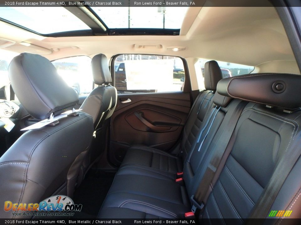 2018 Ford Escape Titanium 4WD Blue Metallic / Charcoal Black Photo #11