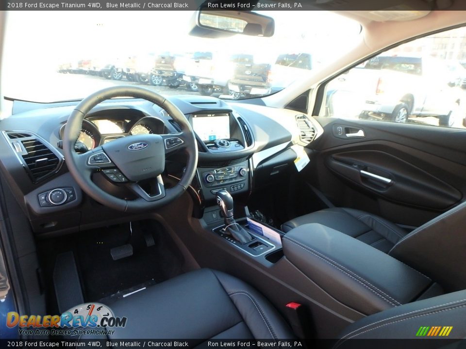 2018 Ford Escape Titanium 4WD Blue Metallic / Charcoal Black Photo #12
