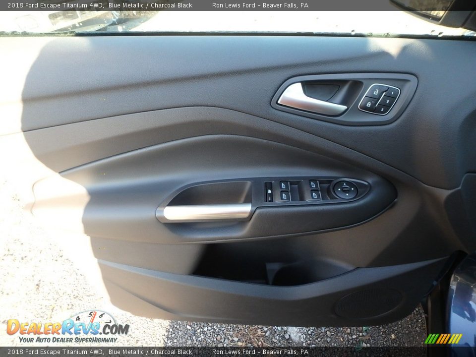 2018 Ford Escape Titanium 4WD Blue Metallic / Charcoal Black Photo #13