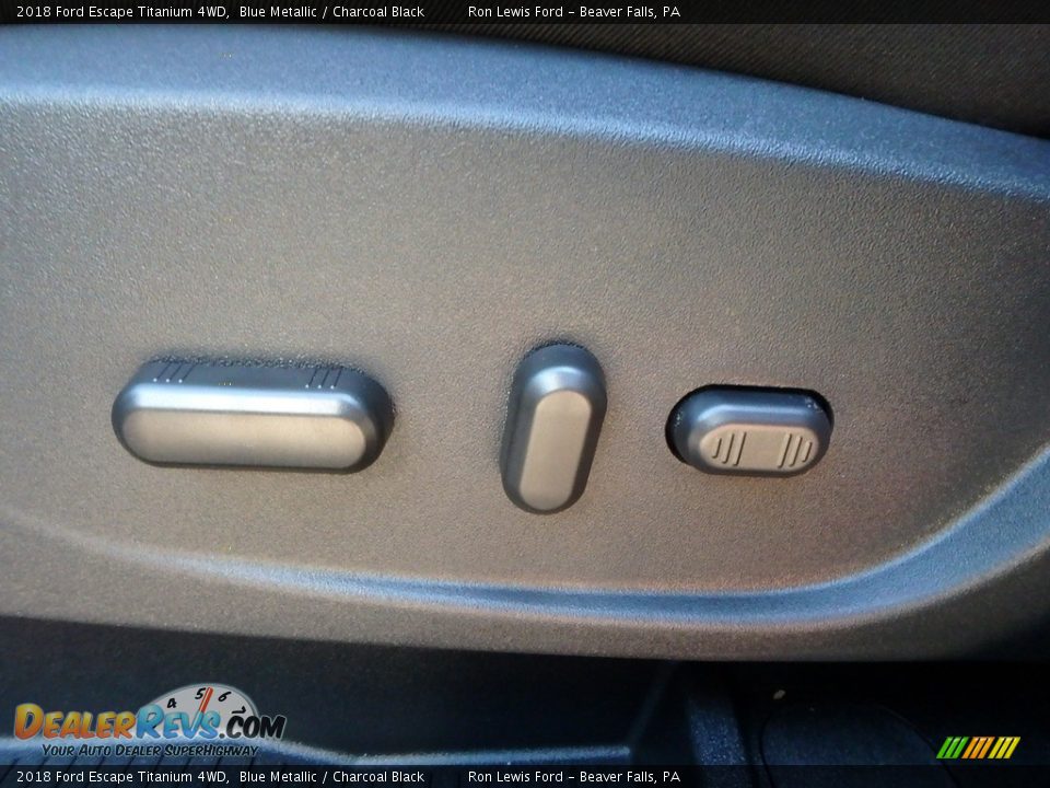 2018 Ford Escape Titanium 4WD Blue Metallic / Charcoal Black Photo #15