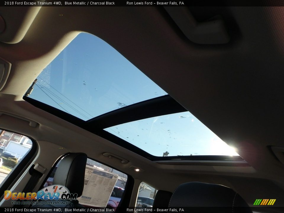 2018 Ford Escape Titanium 4WD Blue Metallic / Charcoal Black Photo #16