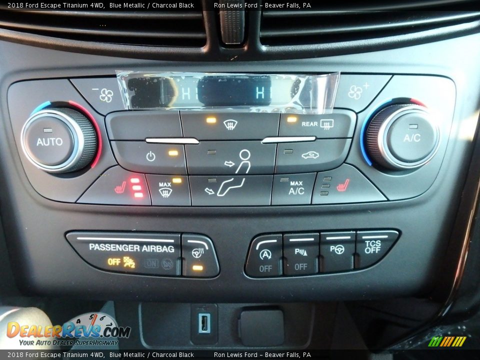 2018 Ford Escape Titanium 4WD Blue Metallic / Charcoal Black Photo #18