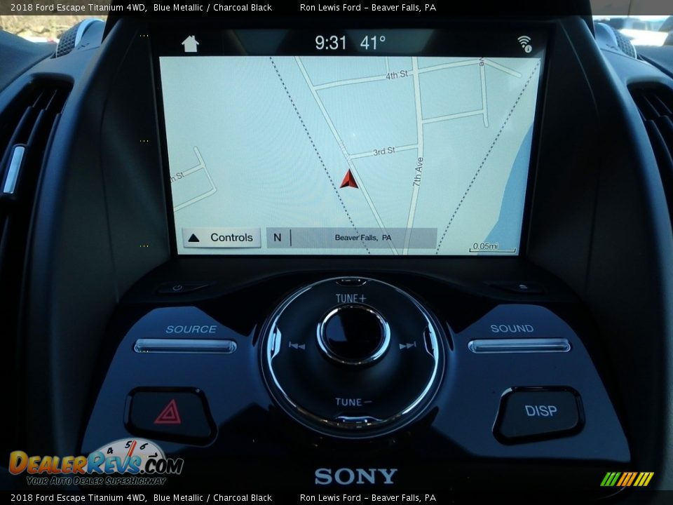 2018 Ford Escape Titanium 4WD Blue Metallic / Charcoal Black Photo #19
