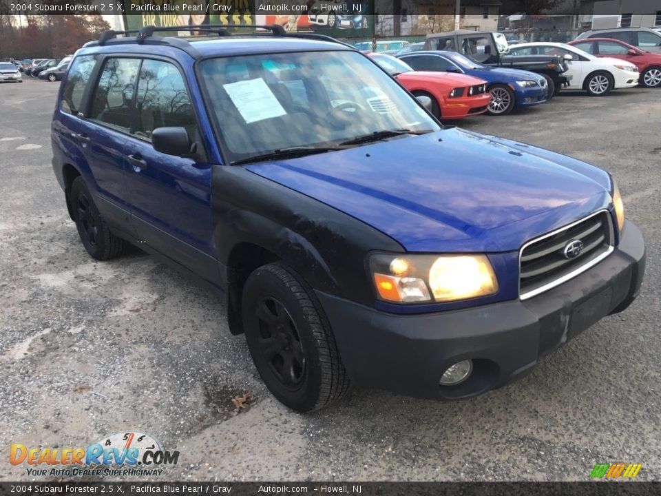 2004 Subaru Forester 2.5 X Pacifica Blue Pearl / Gray Photo #7