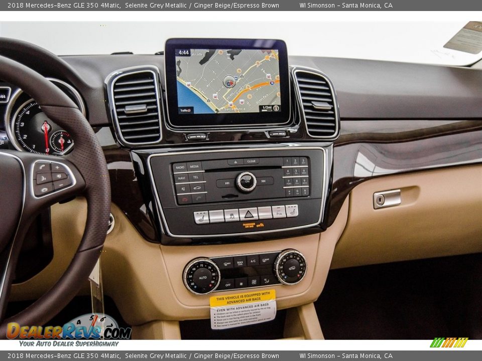 2018 Mercedes-Benz GLE 350 4Matic Selenite Grey Metallic / Ginger Beige/Espresso Brown Photo #6