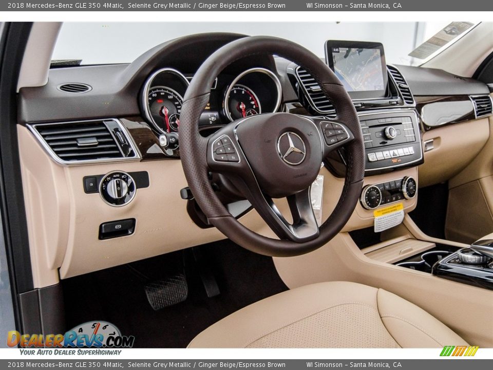 2018 Mercedes-Benz GLE 350 4Matic Selenite Grey Metallic / Ginger Beige/Espresso Brown Photo #7
