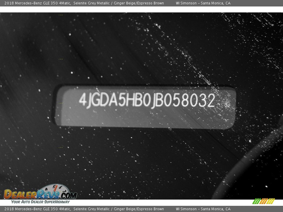 2018 Mercedes-Benz GLE 350 4Matic Selenite Grey Metallic / Ginger Beige/Espresso Brown Photo #12