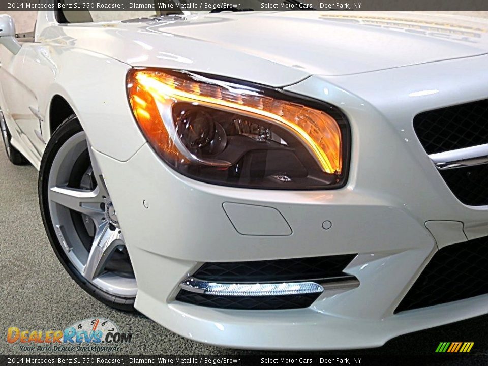 2014 Mercedes-Benz SL 550 Roadster Diamond White Metallic / Beige/Brown Photo #7
