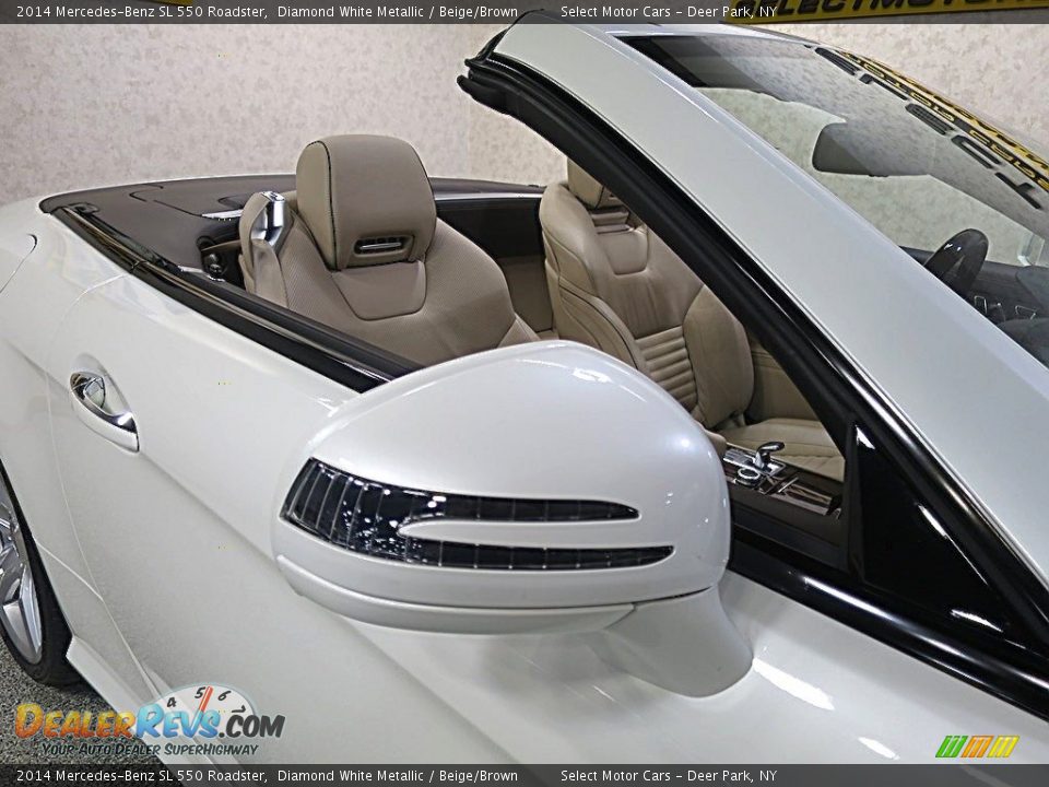 2014 Mercedes-Benz SL 550 Roadster Diamond White Metallic / Beige/Brown Photo #15