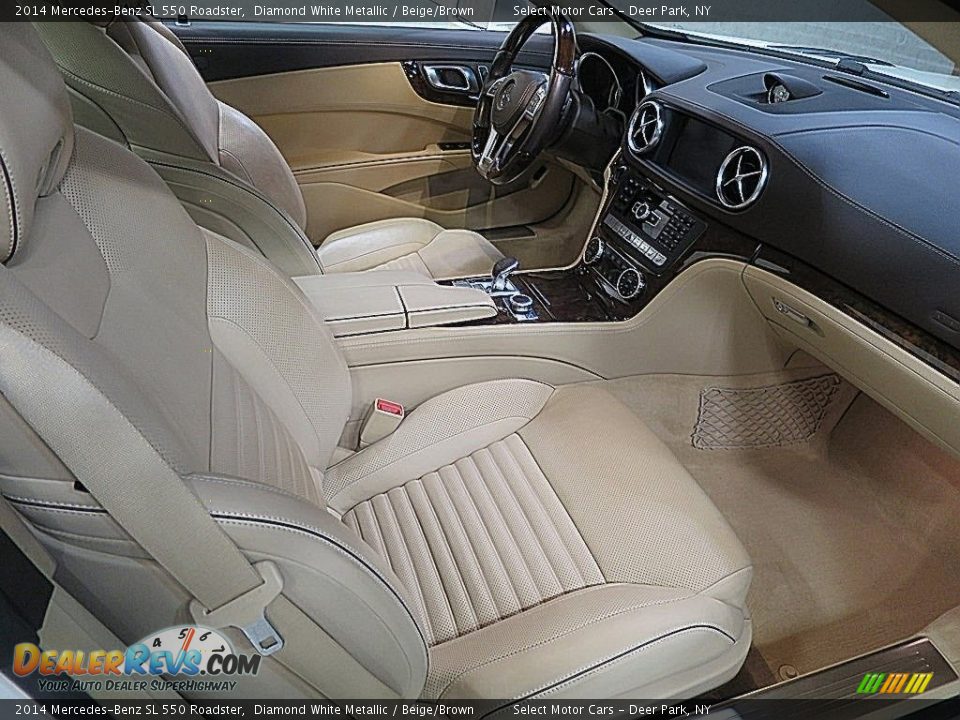 2014 Mercedes-Benz SL 550 Roadster Diamond White Metallic / Beige/Brown Photo #19