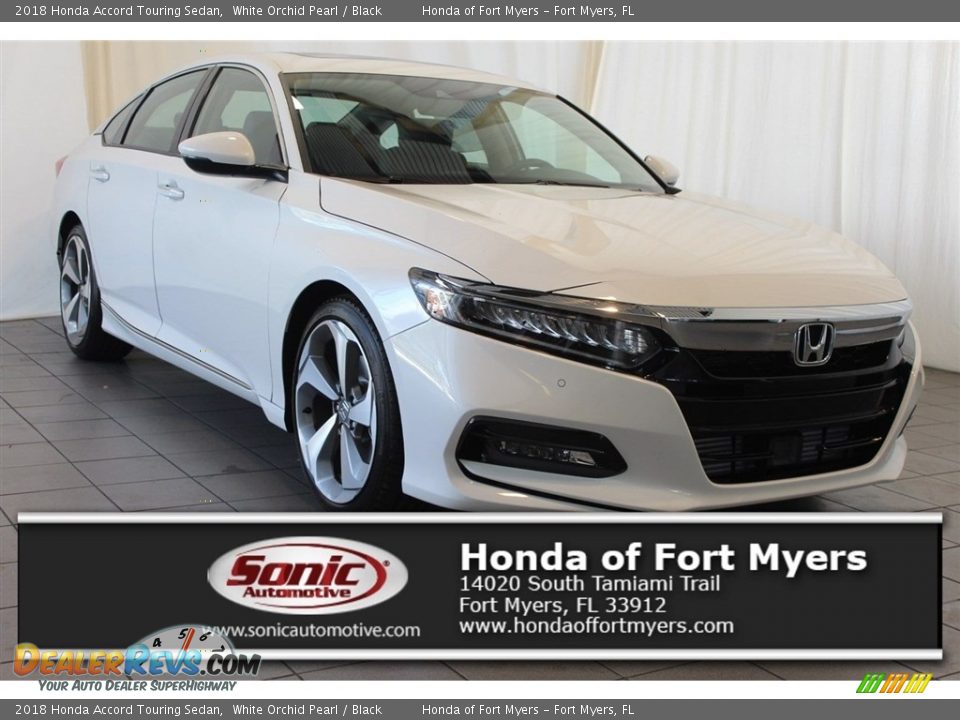 2018 Honda Accord Touring Sedan White Orchid Pearl / Black Photo #1