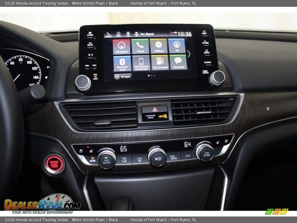 2018 Honda Accord Touring Sedan White Orchid Pearl / Black Photo #16