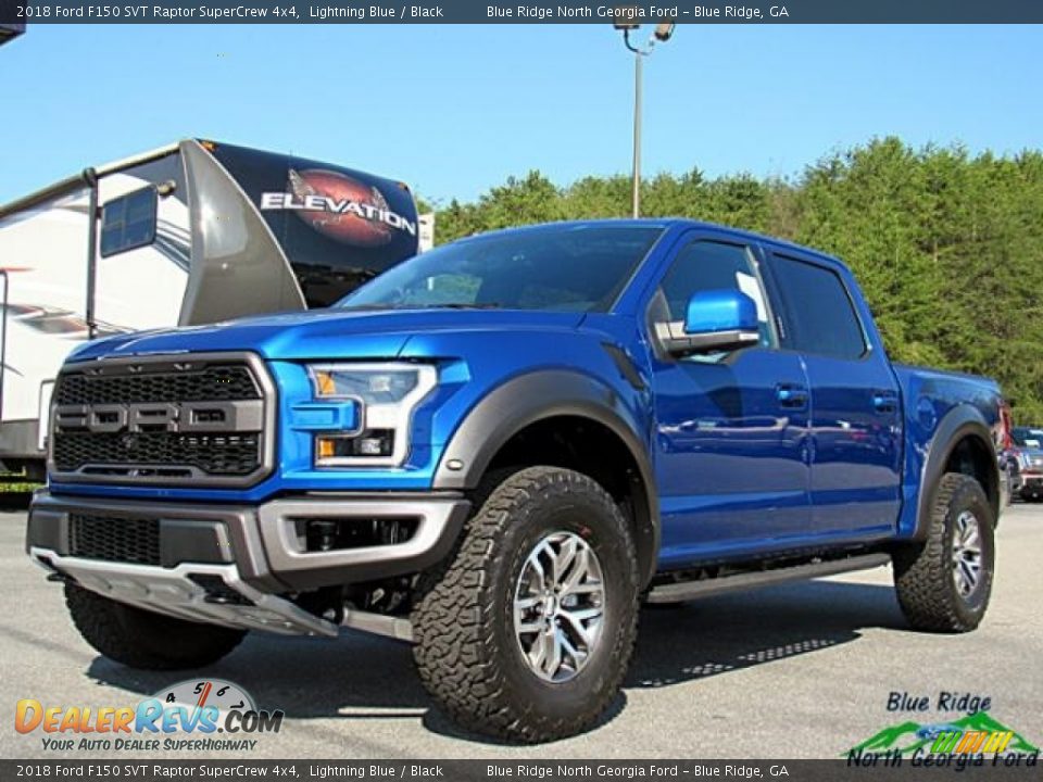 2018 Ford F150 SVT Raptor SuperCrew 4x4 Lightning Blue / Black Photo #1