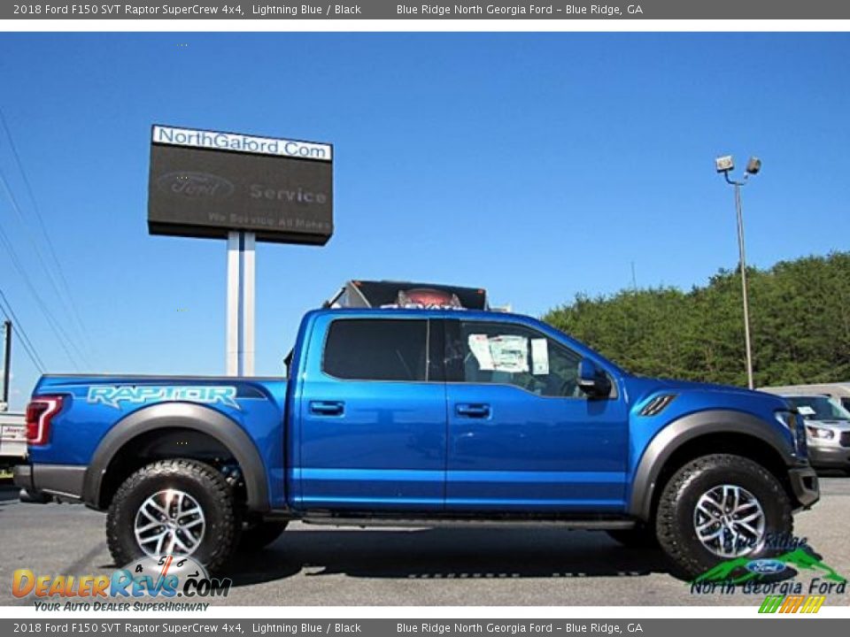 2018 Ford F150 SVT Raptor SuperCrew 4x4 Lightning Blue / Black Photo #6