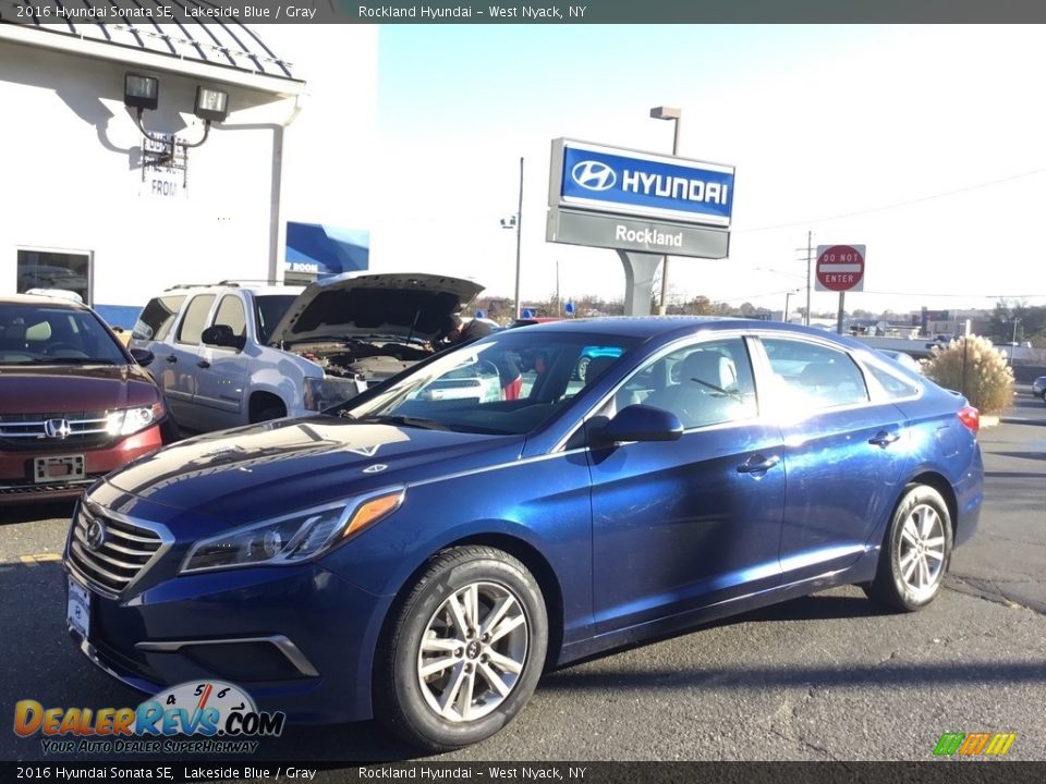 2016 Hyundai Sonata SE Lakeside Blue / Gray Photo #1
