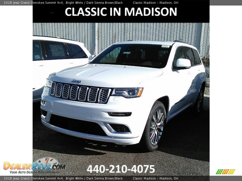 2018 Jeep Grand Cherokee Summit 4x4 Bright White / Dark Sienna Brown/Black Photo #1