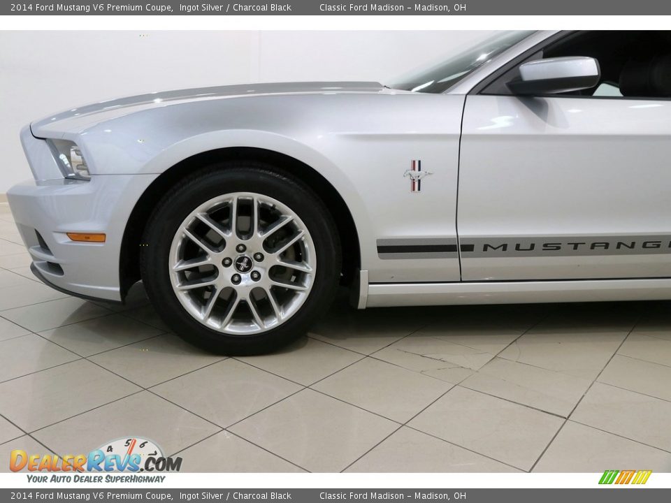 2014 Ford Mustang V6 Premium Coupe Ingot Silver / Charcoal Black Photo #23