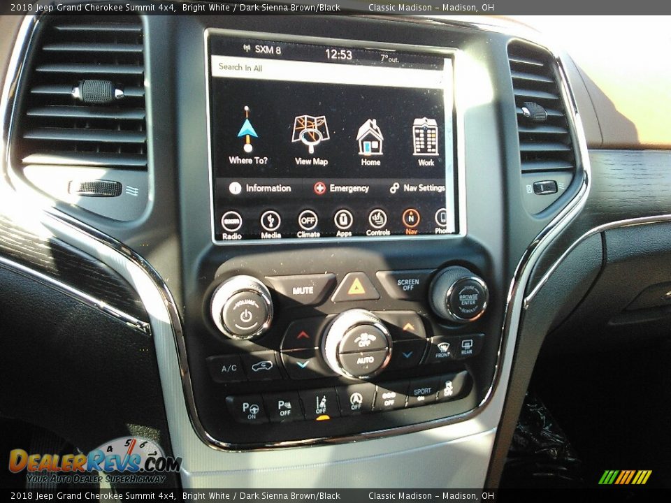 2018 Jeep Grand Cherokee Summit 4x4 Bright White / Dark Sienna Brown/Black Photo #6