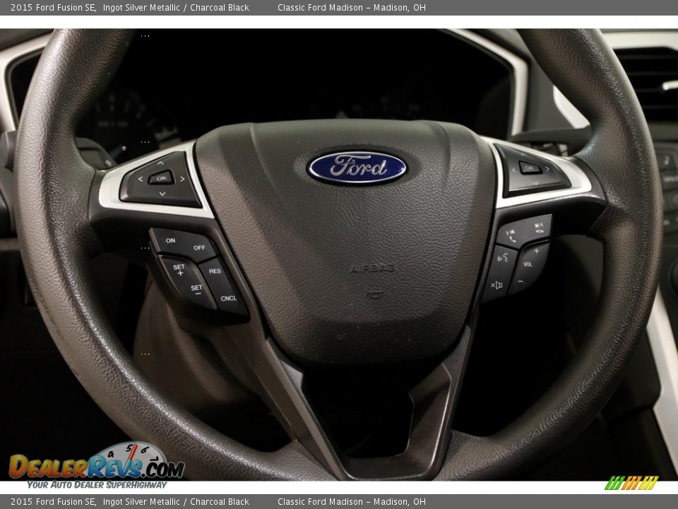 2015 Ford Fusion SE Ingot Silver Metallic / Charcoal Black Photo #6