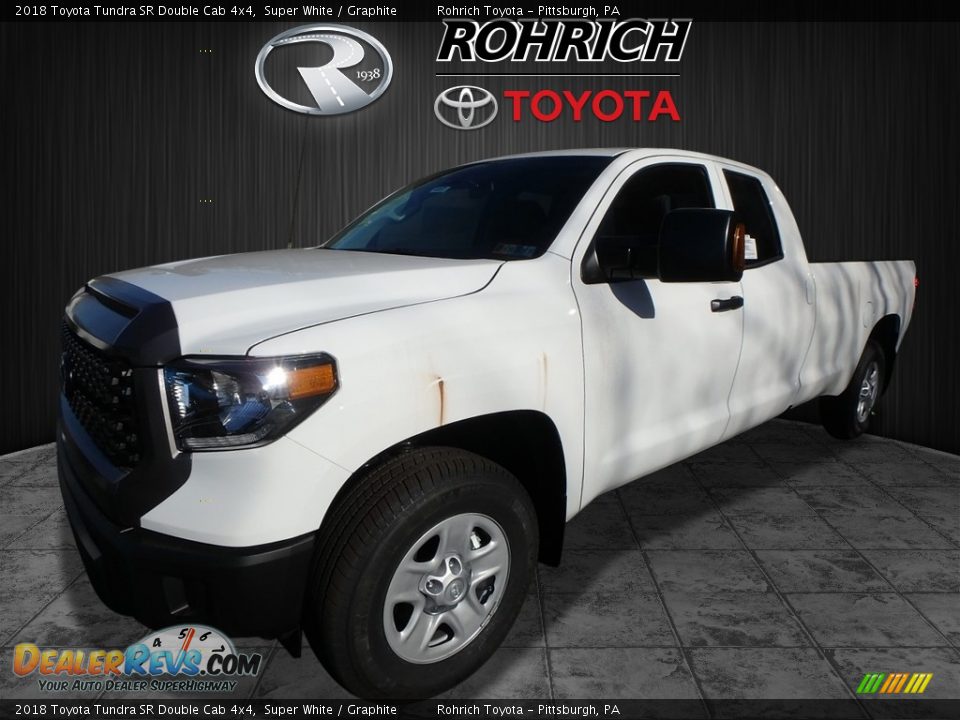 2018 Toyota Tundra SR Double Cab 4x4 Super White / Graphite Photo #4