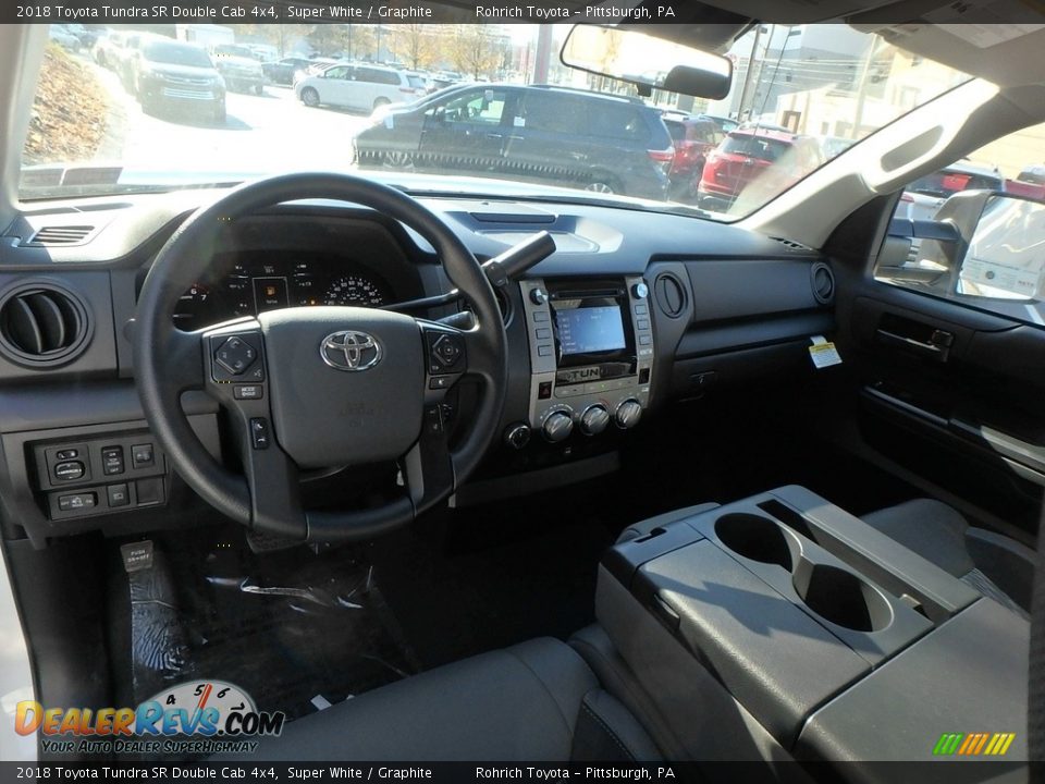 2018 Toyota Tundra SR Double Cab 4x4 Super White / Graphite Photo #8