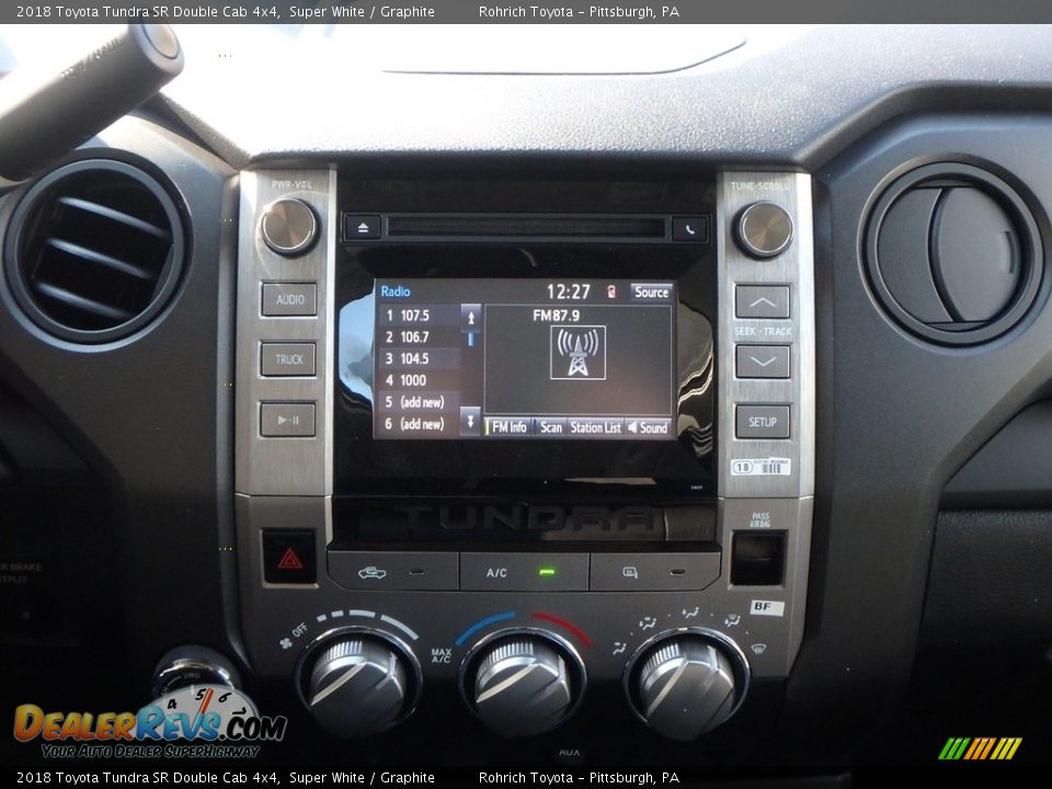 2018 Toyota Tundra SR Double Cab 4x4 Super White / Graphite Photo #11