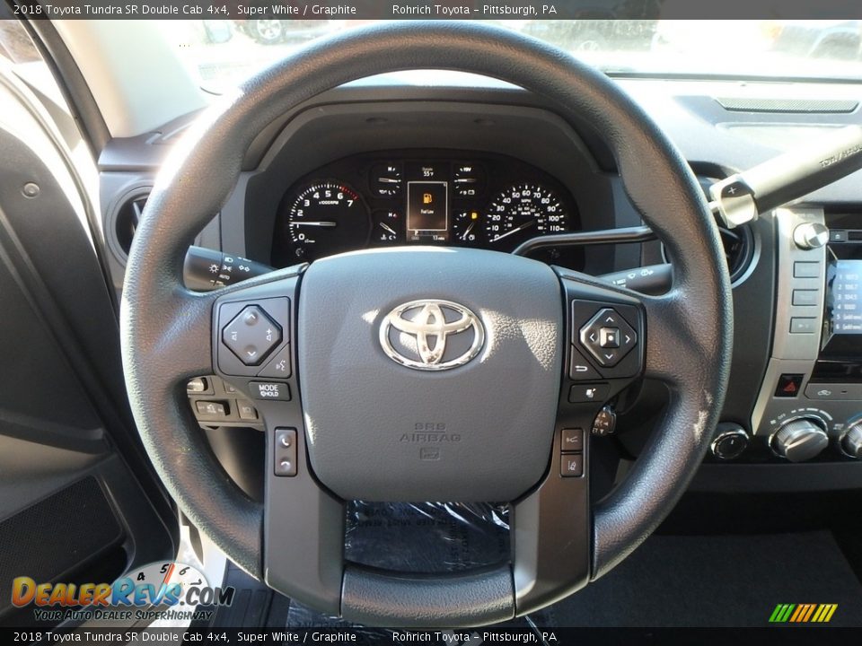 2018 Toyota Tundra SR Double Cab 4x4 Super White / Graphite Photo #14
