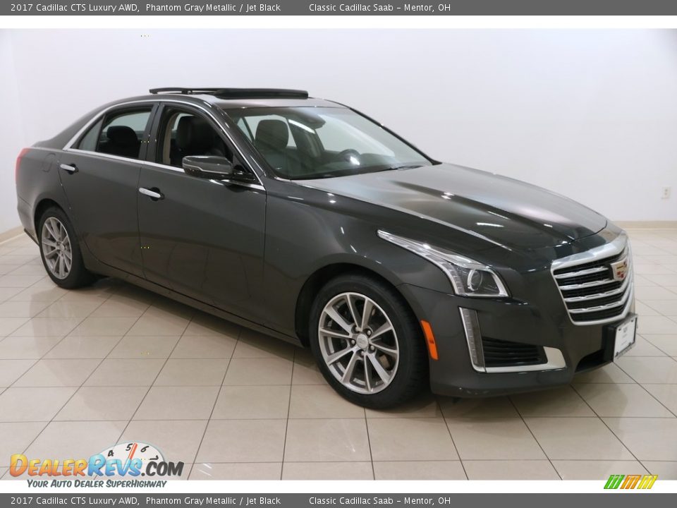 2017 Cadillac CTS Luxury AWD Phantom Gray Metallic / Jet Black Photo #1