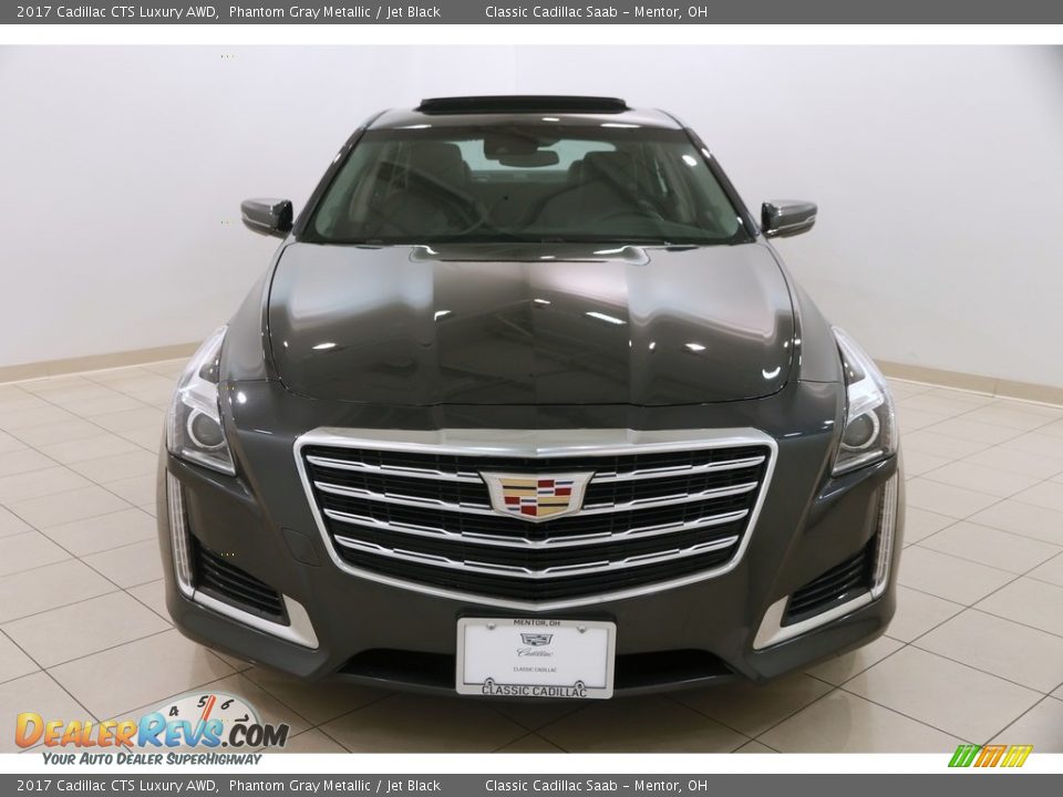 2017 Cadillac CTS Luxury AWD Phantom Gray Metallic / Jet Black Photo #2