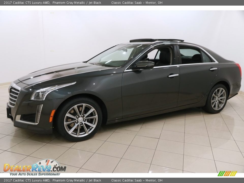 2017 Cadillac CTS Luxury AWD Phantom Gray Metallic / Jet Black Photo #3