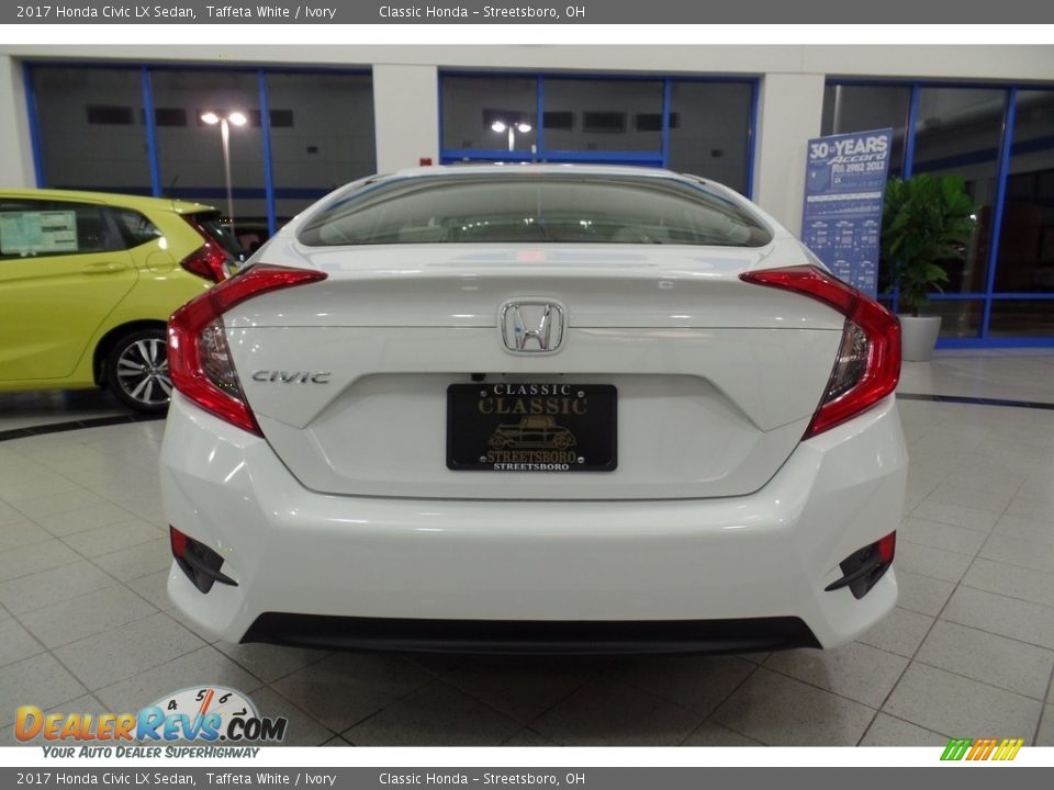 2017 Honda Civic LX Sedan Taffeta White / Ivory Photo #5