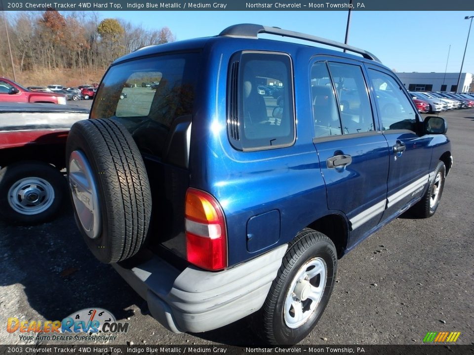 2003 Chevrolet Tracker 4WD Hard Top Indigo Blue Metallic / Medium Gray Photo #4