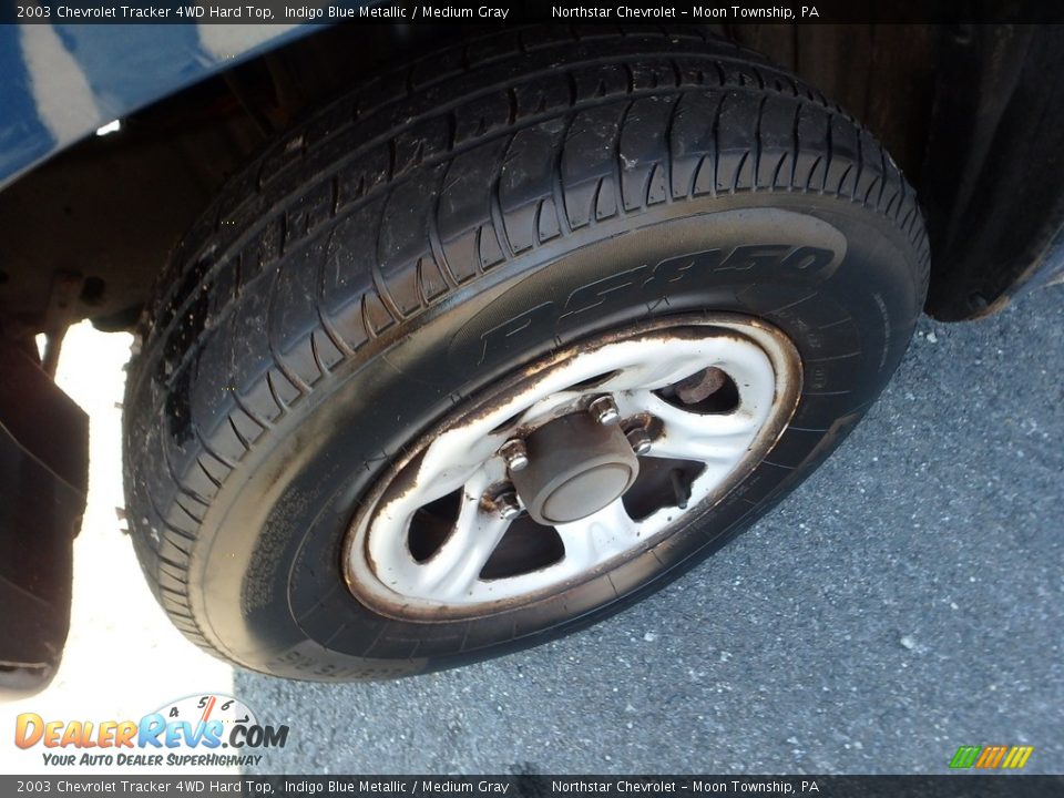 2003 Chevrolet Tracker 4WD Hard Top Indigo Blue Metallic / Medium Gray Photo #7