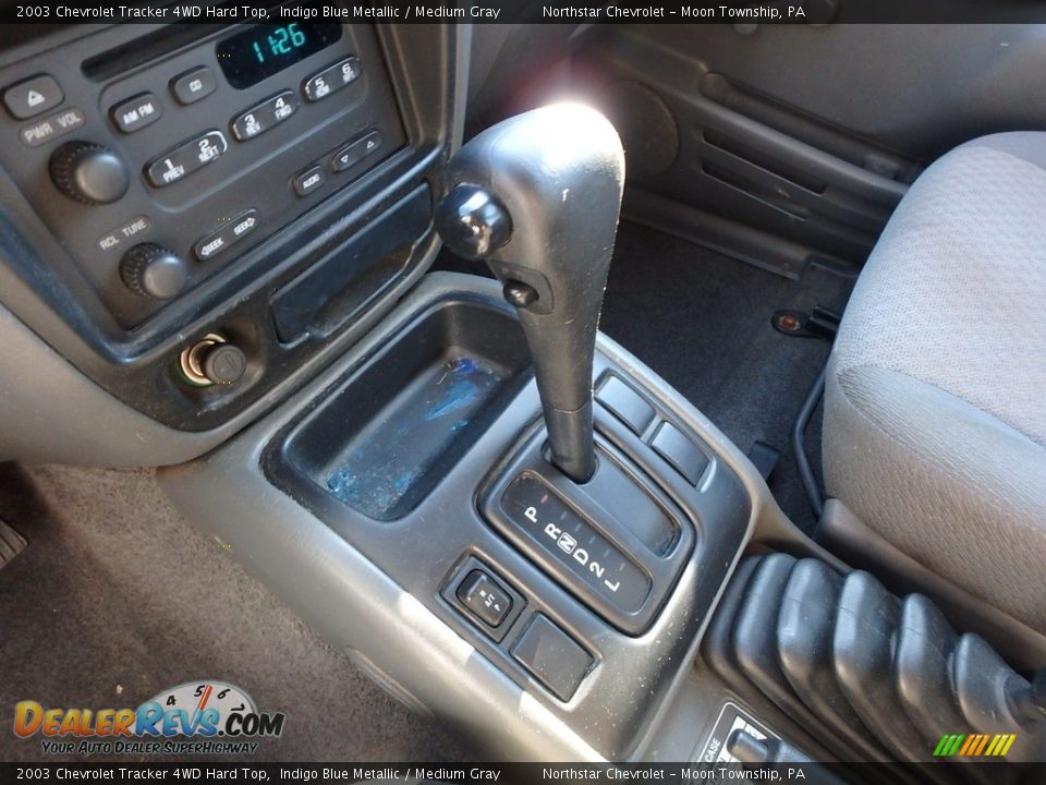 2003 Chevrolet Tracker 4WD Hard Top Indigo Blue Metallic / Medium Gray Photo #12