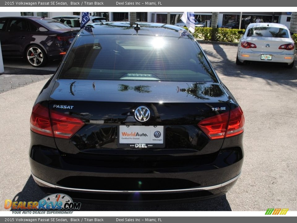2015 Volkswagen Passat SE Sedan Black / Titan Black Photo #7