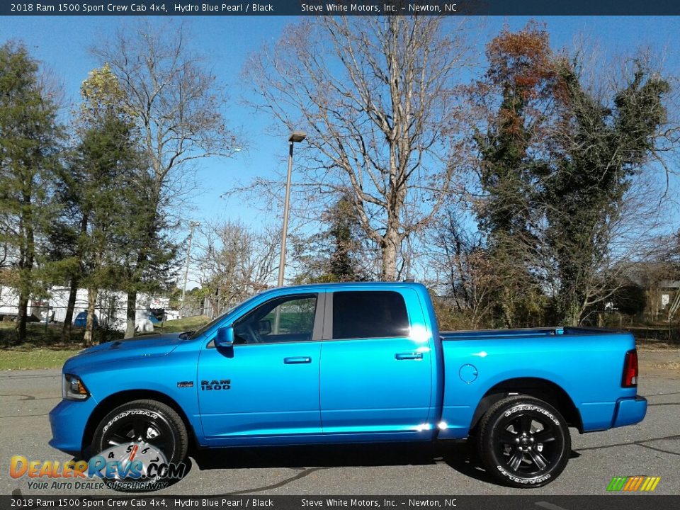 2018 Ram 1500 Sport Crew Cab 4x4 Hydro Blue Pearl / Black Photo #1
