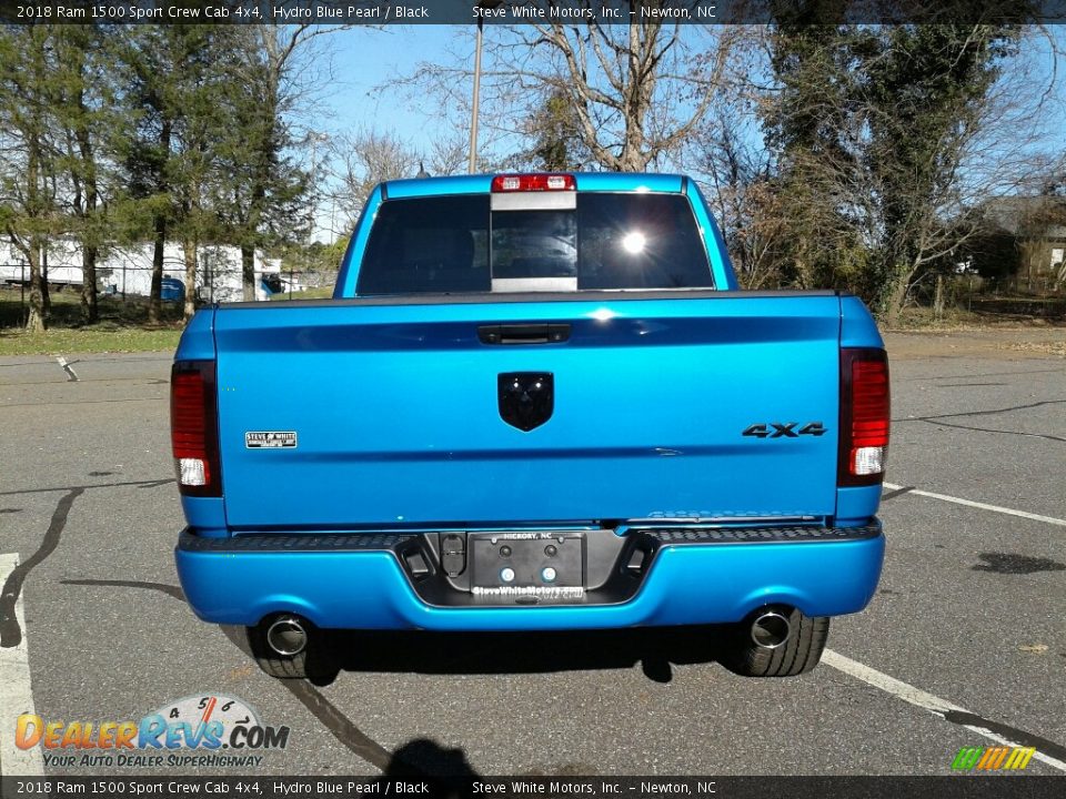2018 Ram 1500 Sport Crew Cab 4x4 Hydro Blue Pearl / Black Photo #7