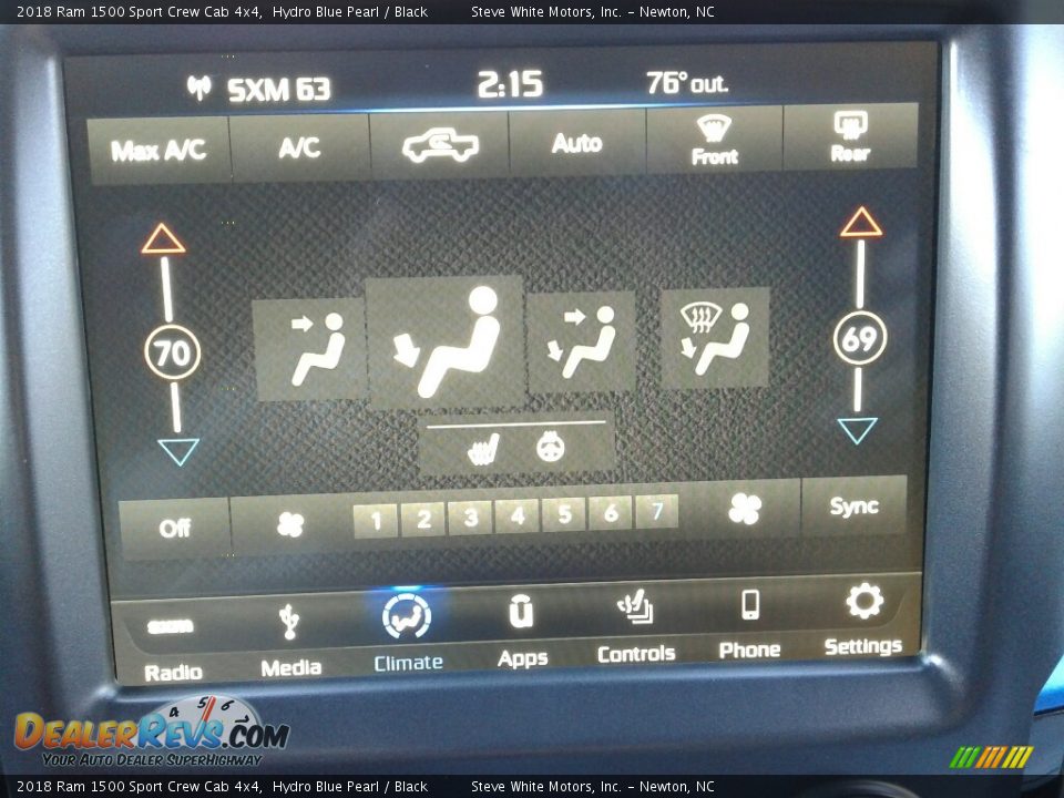 2018 Ram 1500 Sport Crew Cab 4x4 Hydro Blue Pearl / Black Photo #22